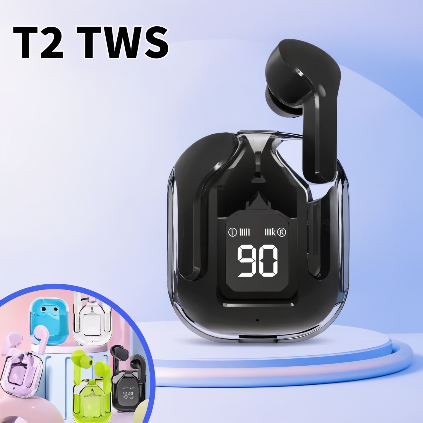 Auriculares TWS T2 inalámbricos.